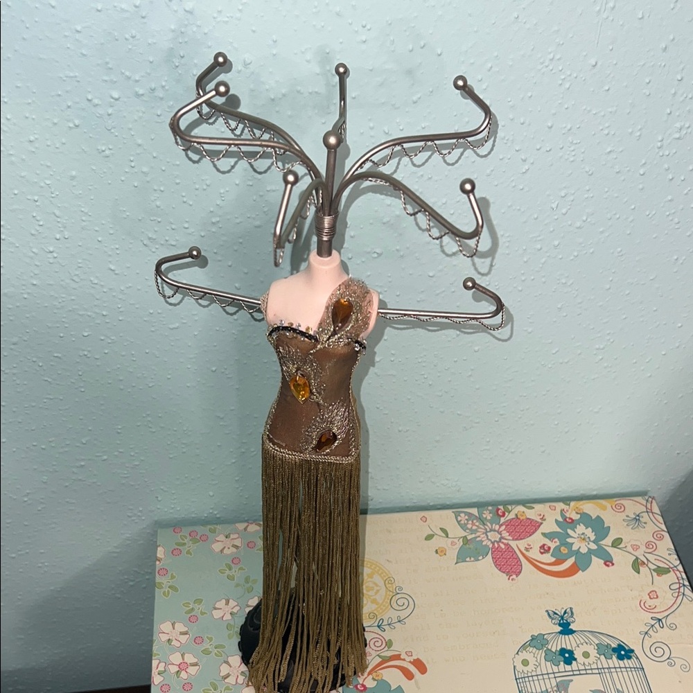Chic Bronze Jewelry Holder with Fringe - Picture 2 of 5